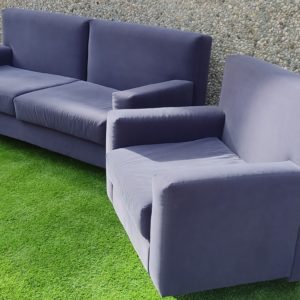 Sofa y butacas azules
